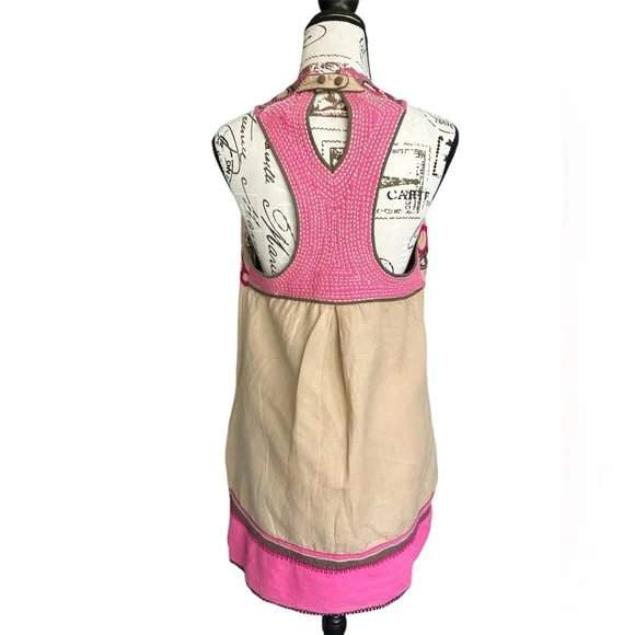 Anthropologie Ranna Gill quilted embroidered swim cover /dress small - Picture 4 of 14